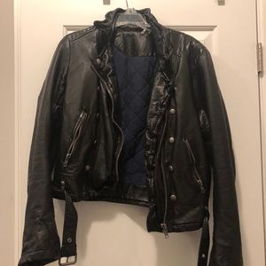 Free People bomber jacket with removable collar